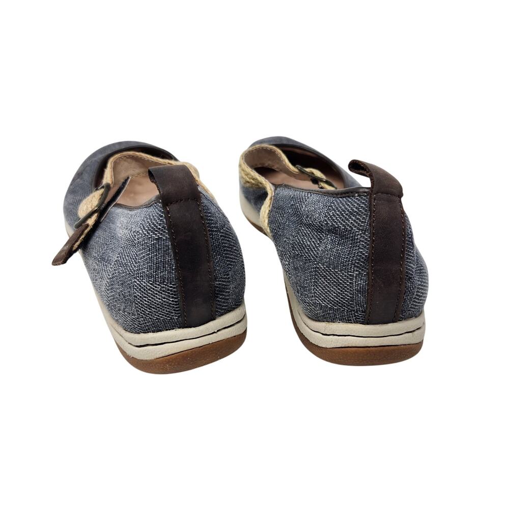 Jambu Rosie Eco Blue Canvas Slip On Casual Mary Jane Flat Walking Shoes Sz 8.5 M - Picture 7 of 9